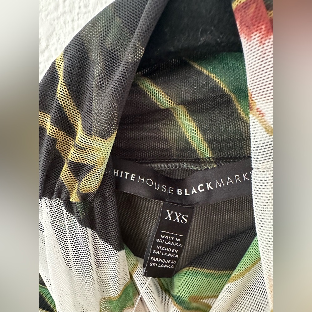 WHBM Floral Sheer Long Sleeve Top - Picture 5 of 6